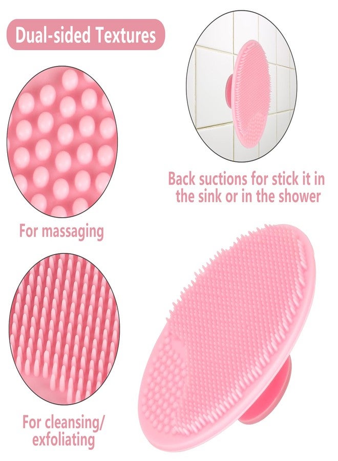 BTYMS 10 Pcs Silicone Face Scrubbers with Suction, Exfoliating Facial Cleansing Brush for Gentle Exfoliation & Deep Cleaning - Multi Colored - Image 3